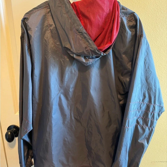 Nick & Sarah Grey With Red Quarter Zip Pullover Sz L - Picture 7 of 9